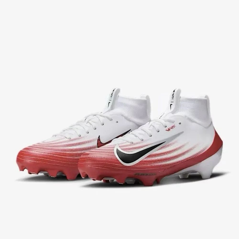 NEW Nike Zoom Air Vapor Pro 1 Football Cleats White Red FB3298-102 Men’s 14.5